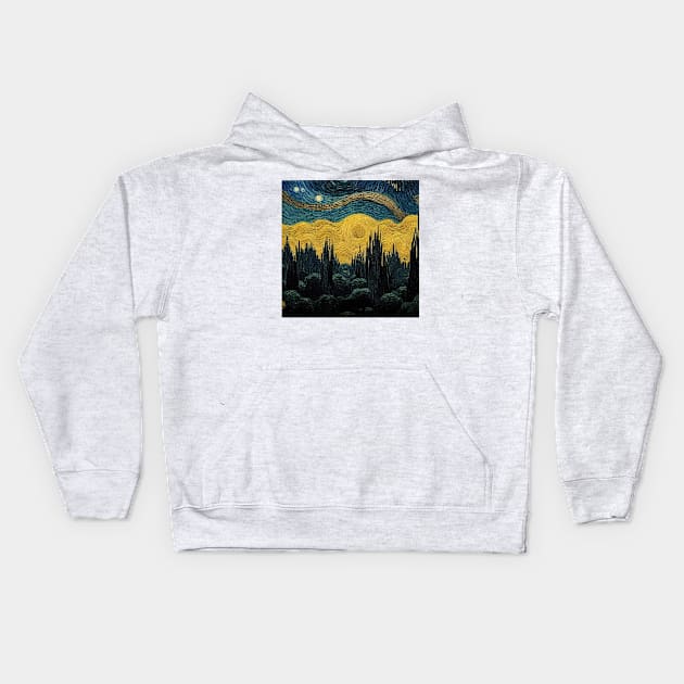 Starry Night in Kashyyyk Kids Hoodie by Grassroots Green